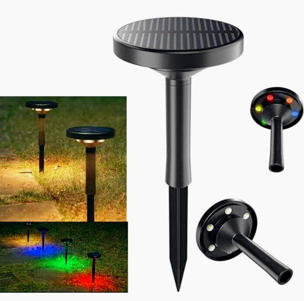Faretto solare LED picchetto – CCT + RGB 3 colori IP65 - ambraled