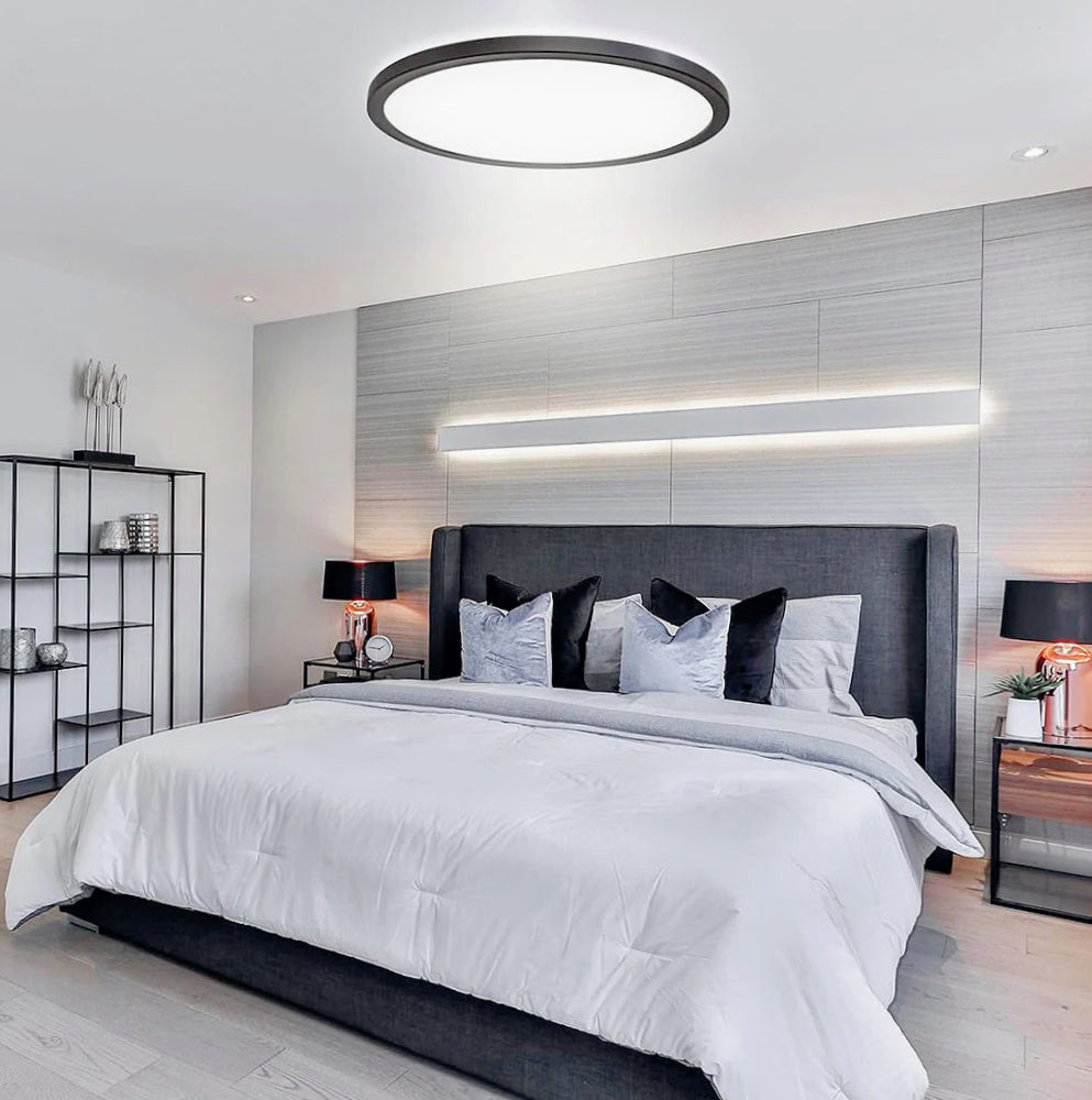 Plafoniera LED ultra sottile 45W con tecnologia CCT - Regolazione temperatura luce da 6500K a 2700K - ambraled
