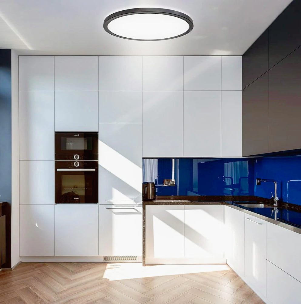Plafoniera LED ultra sottile 45W con tecnologia CCT - Regolazione temperatura luce da 6500K a 2700K - ambraled