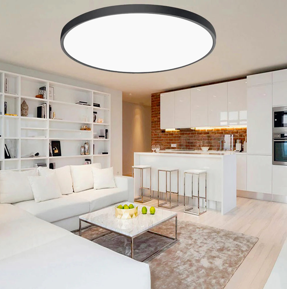 Plafoniera LED ultra sottile 45W con tecnologia CCT - Regolazione temperatura luce da 6500K a 2700K - ambraled