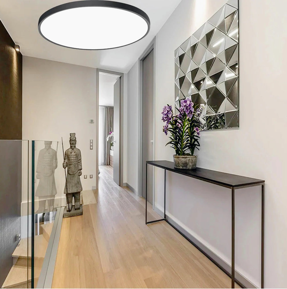 Plafoniera LED ultra sottile 45W con tecnologia CCT - Regolazione temperatura luce da 6500K a 2700K - ambraled