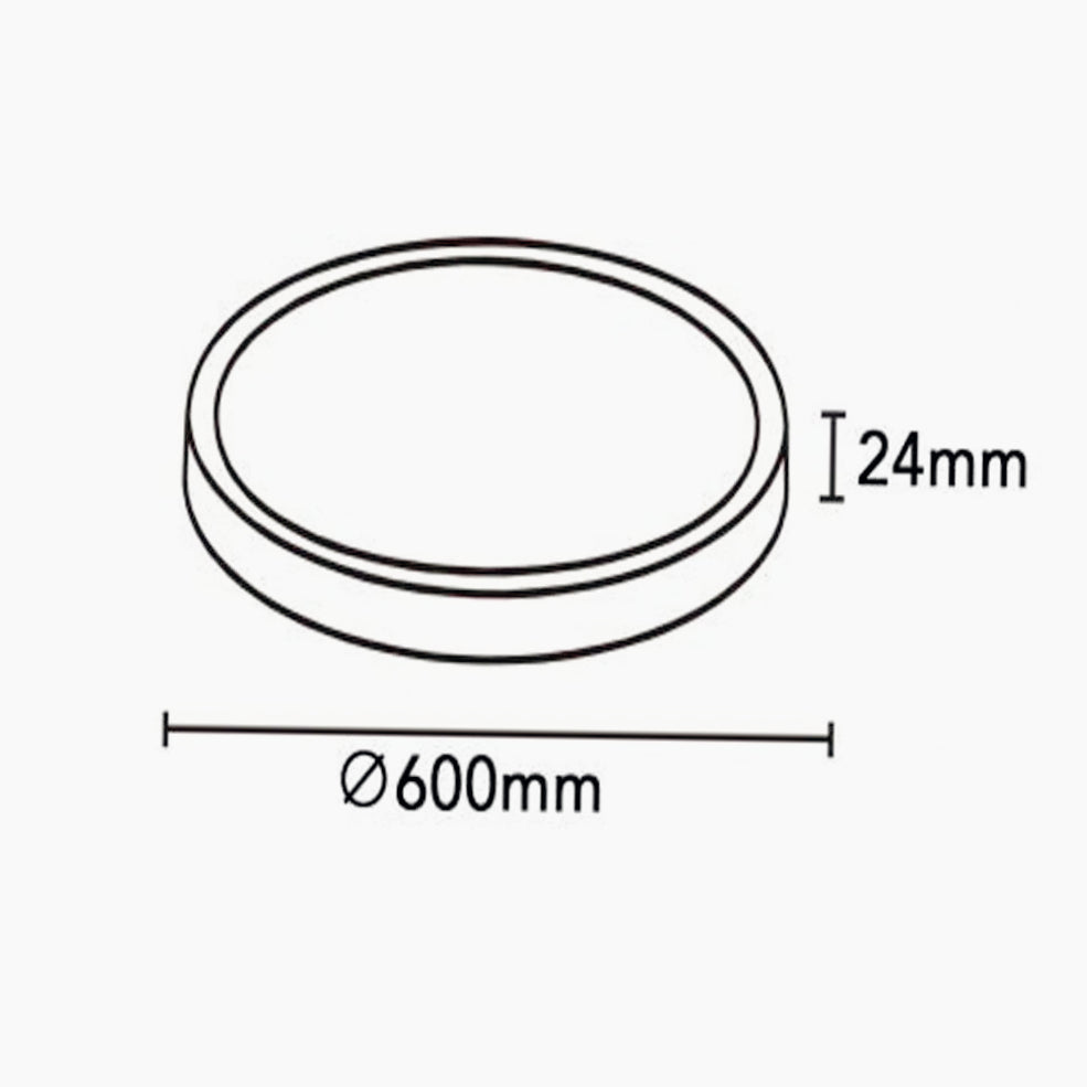 Plafoniera LED ultra sottile 45W con tecnologia CCT - Regolazione temperatura luce da 6500K a 2700K - ambraled