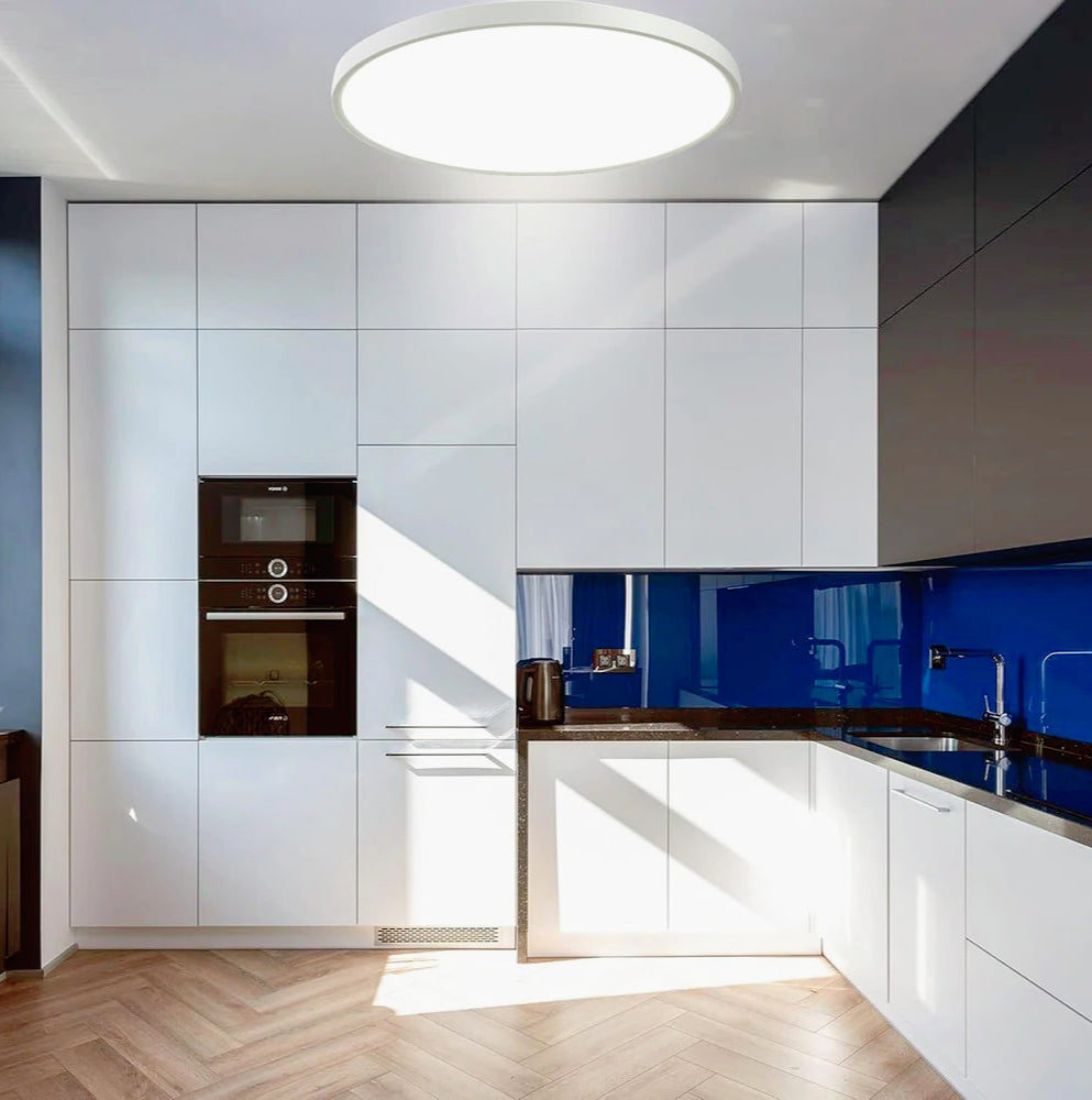Plafoniera LED ultra sottile 45W con tecnologia CCT - Regolazione temperatura luce da 6500K a 2700K - ambraled