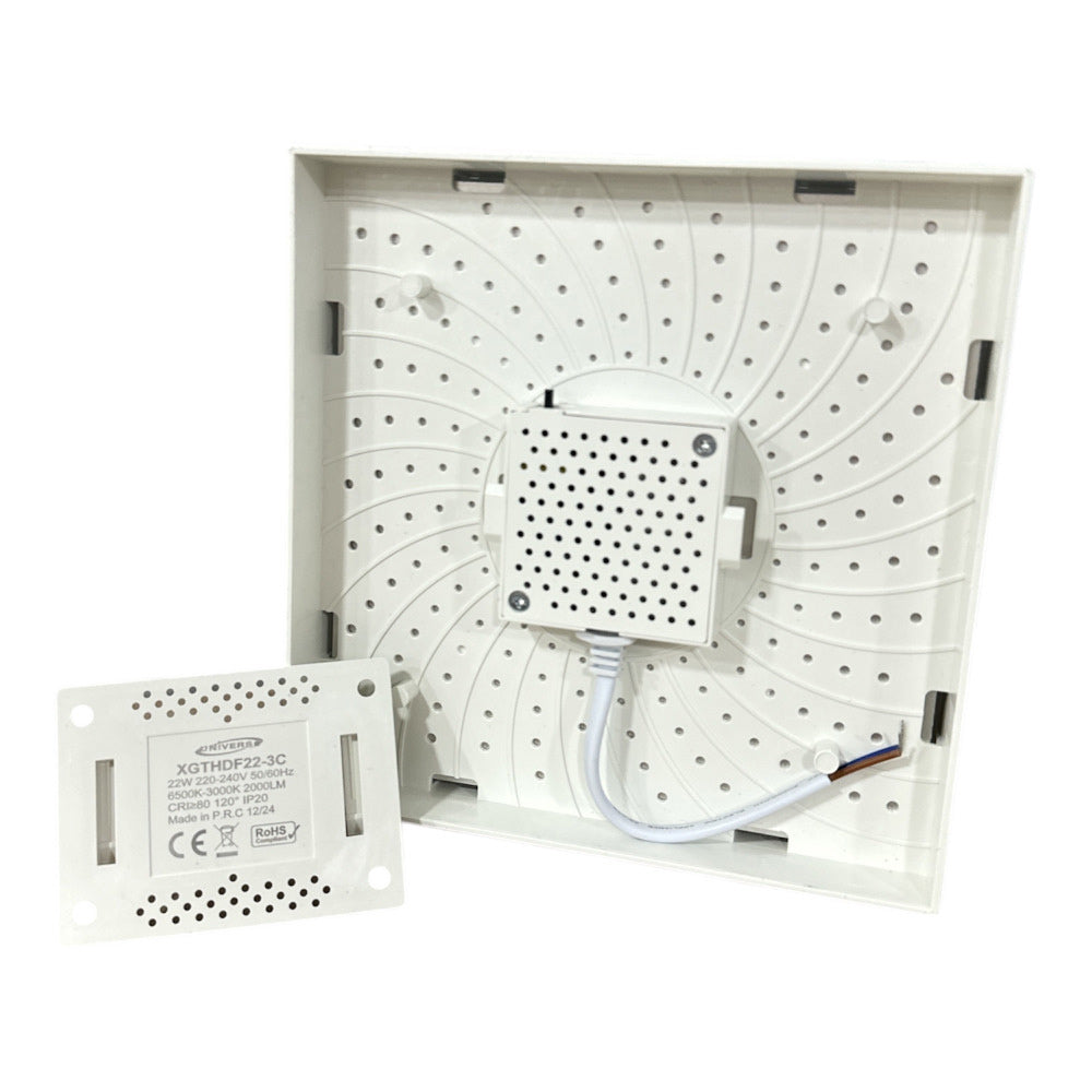 Plafoniera LED mini quadrata 22W – CCT 3000K–6500K - ambraled