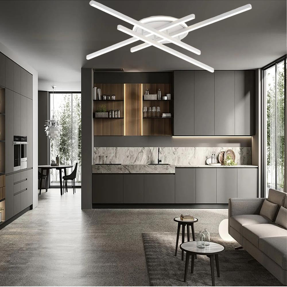 Plafoniera LED bianca moderna 45W con regolazione luce (fredda/naturale/calda) - ambraled