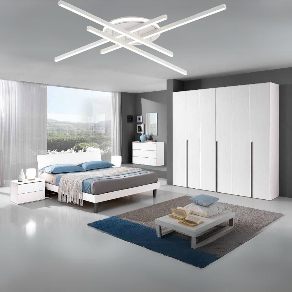 Plafoniera LED bianca moderna 45W con regolazione luce (fredda/naturale/calda) - ambraled