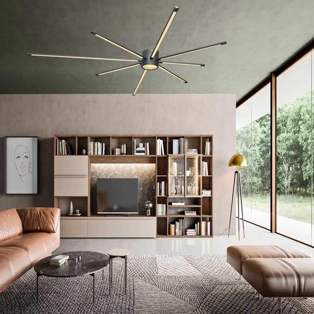 Plafoniera LED moderna nera 43W - Regolazione luce 6500K/4000K/3000K - ambraled