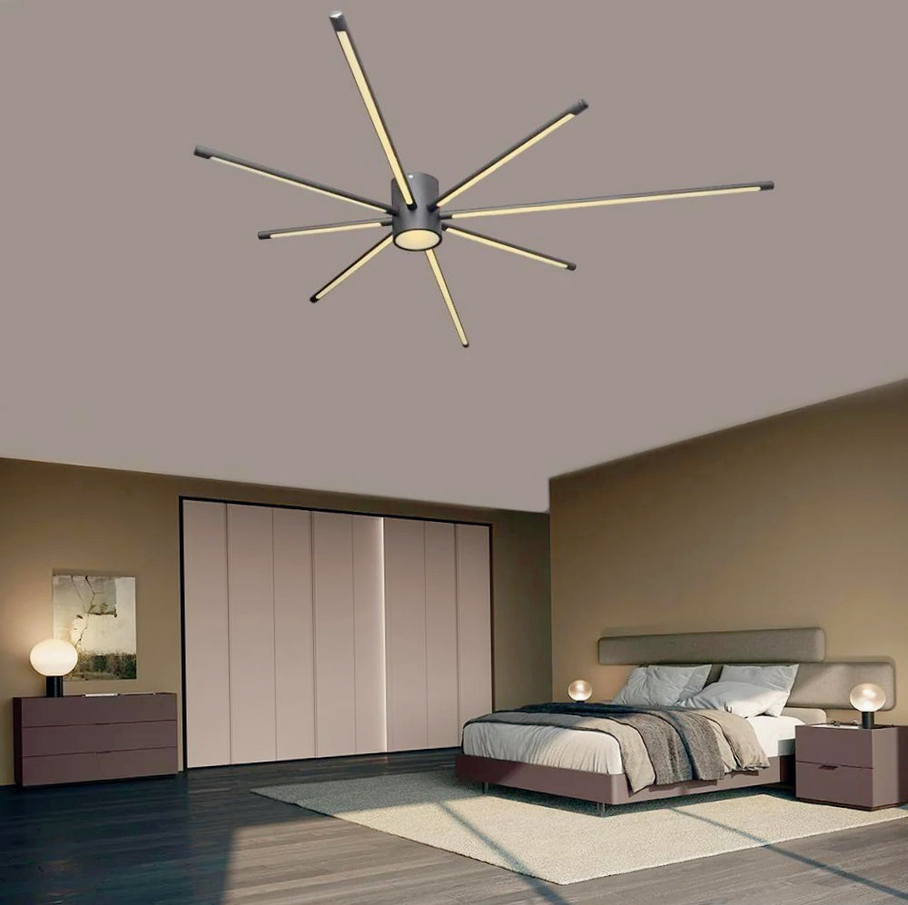 Plafoniera LED moderna nera 43W - Regolazione luce 6500K/4000K/3000K - ambraled