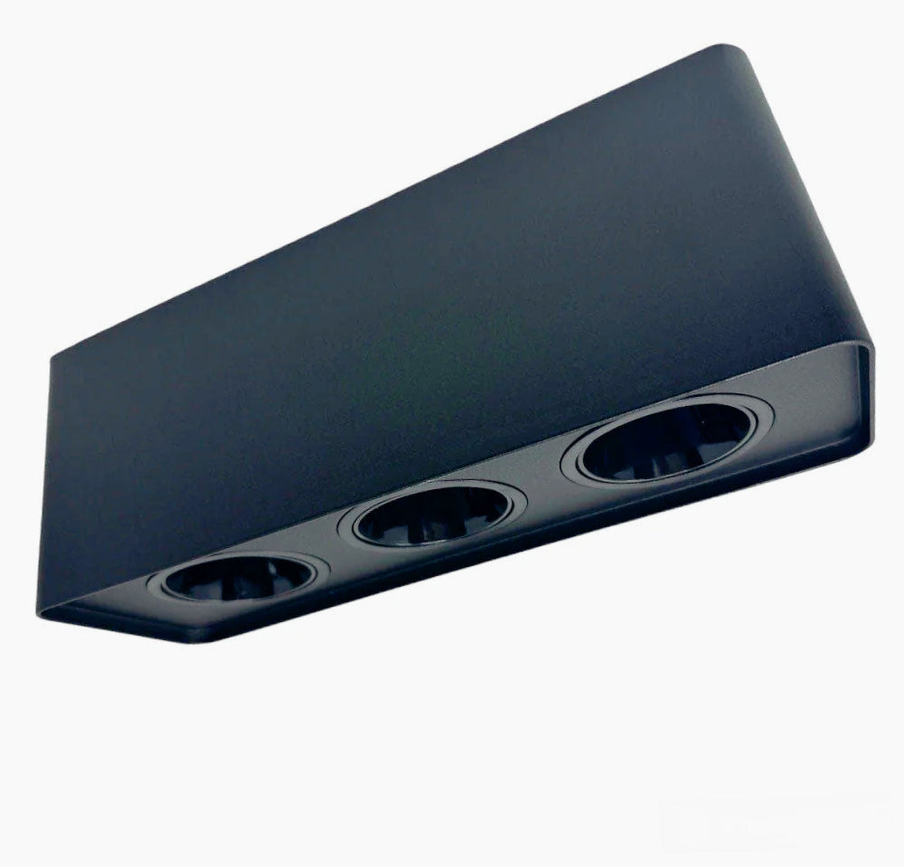 Portafaretto triplo orientabile – Mini plafoniera per montaggio esterno - ambraled