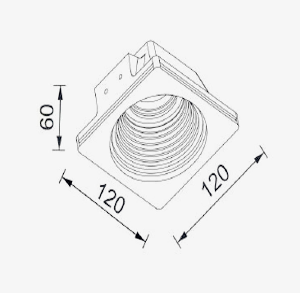 Portafaretto a scomparsa in gesso verniciabile per GU10 e MR16 - ambraled