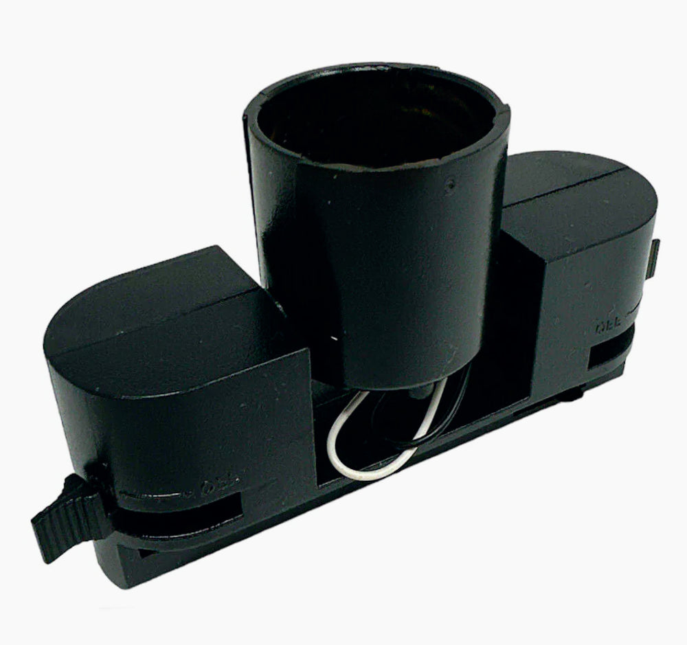 Portalampada per binario monofase E27 adattatore per lampadine pista - ambraled