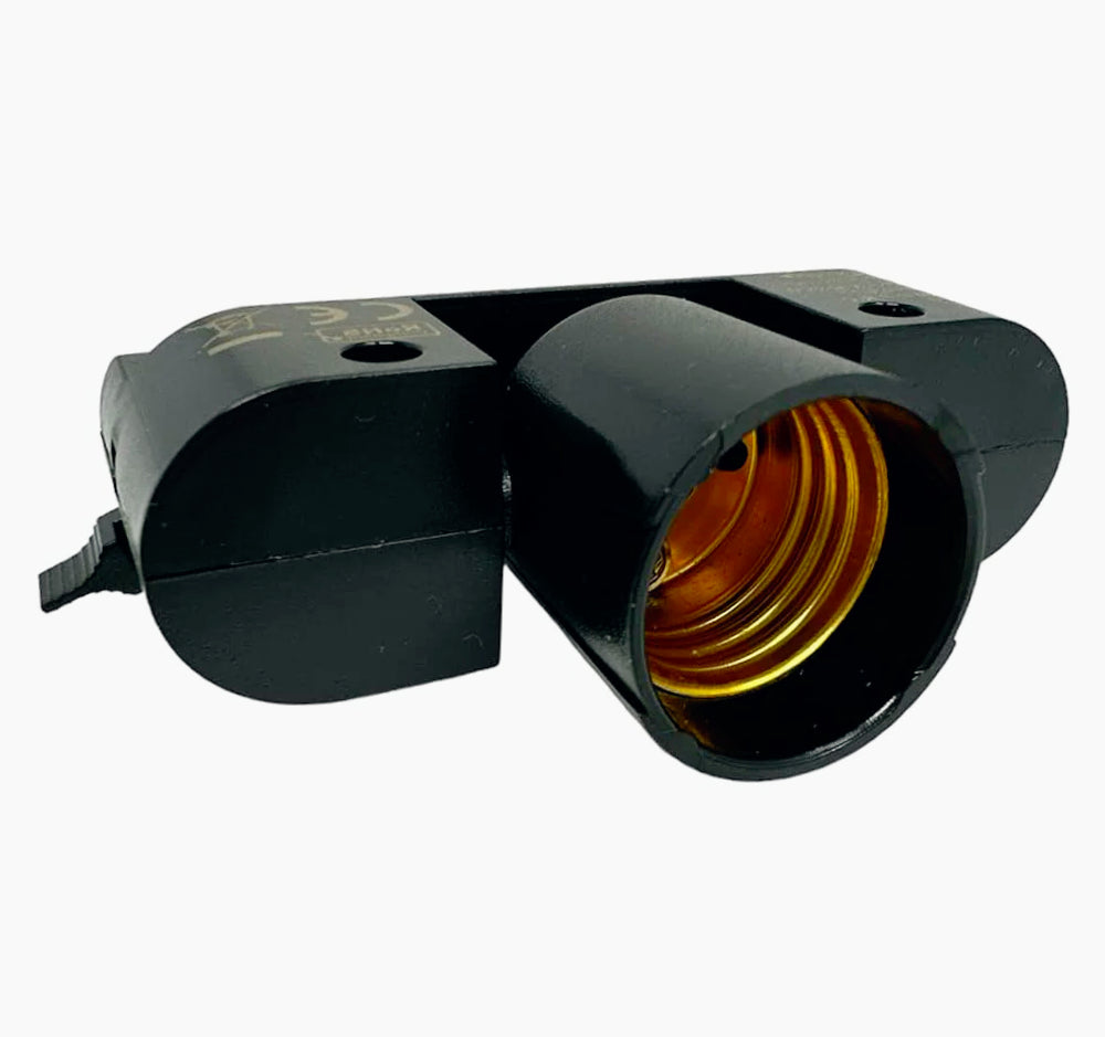 Portalampada per binario monofase E27 adattatore per lampadine pista - ambraled