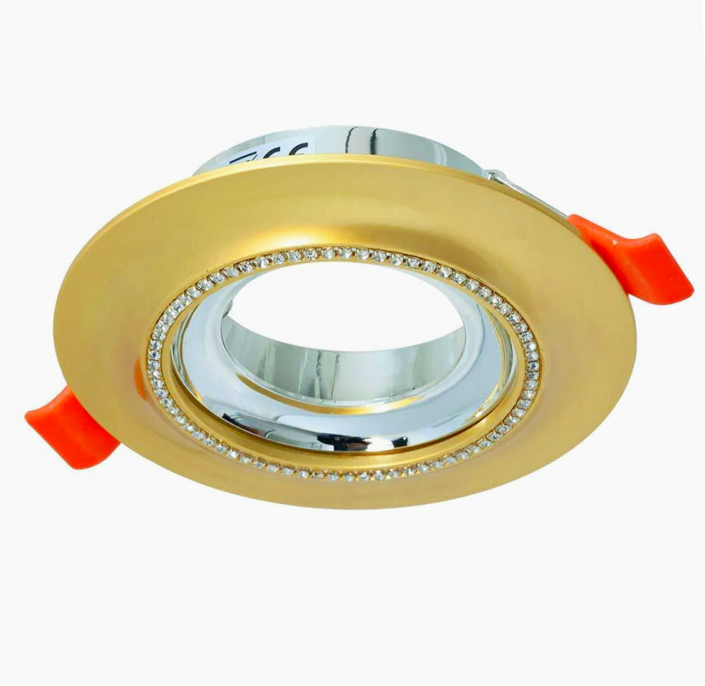 Portafaretto incasso con effetto brillantini oro/argento – Per controsoffittatura - ambraled