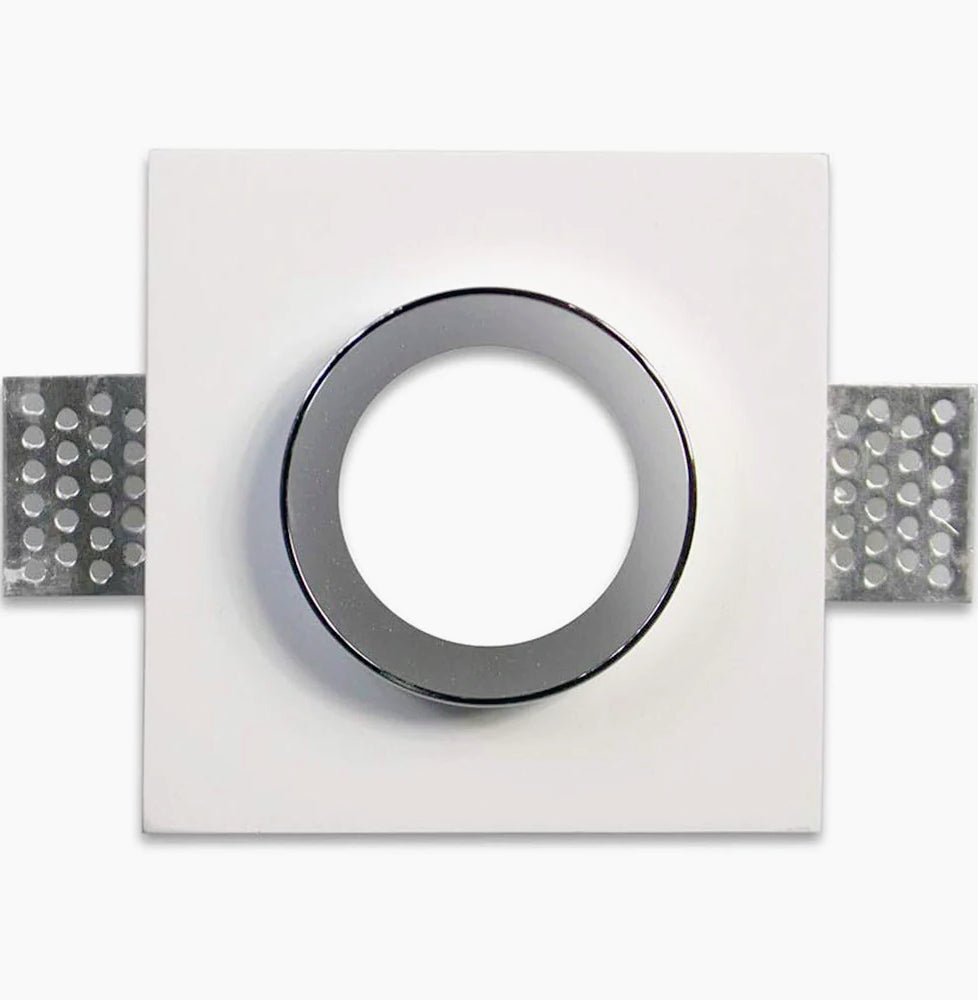 Portafaretto in gesso a scomparsa – Verniciabile, compatibile con faretti GU10 - ambraled