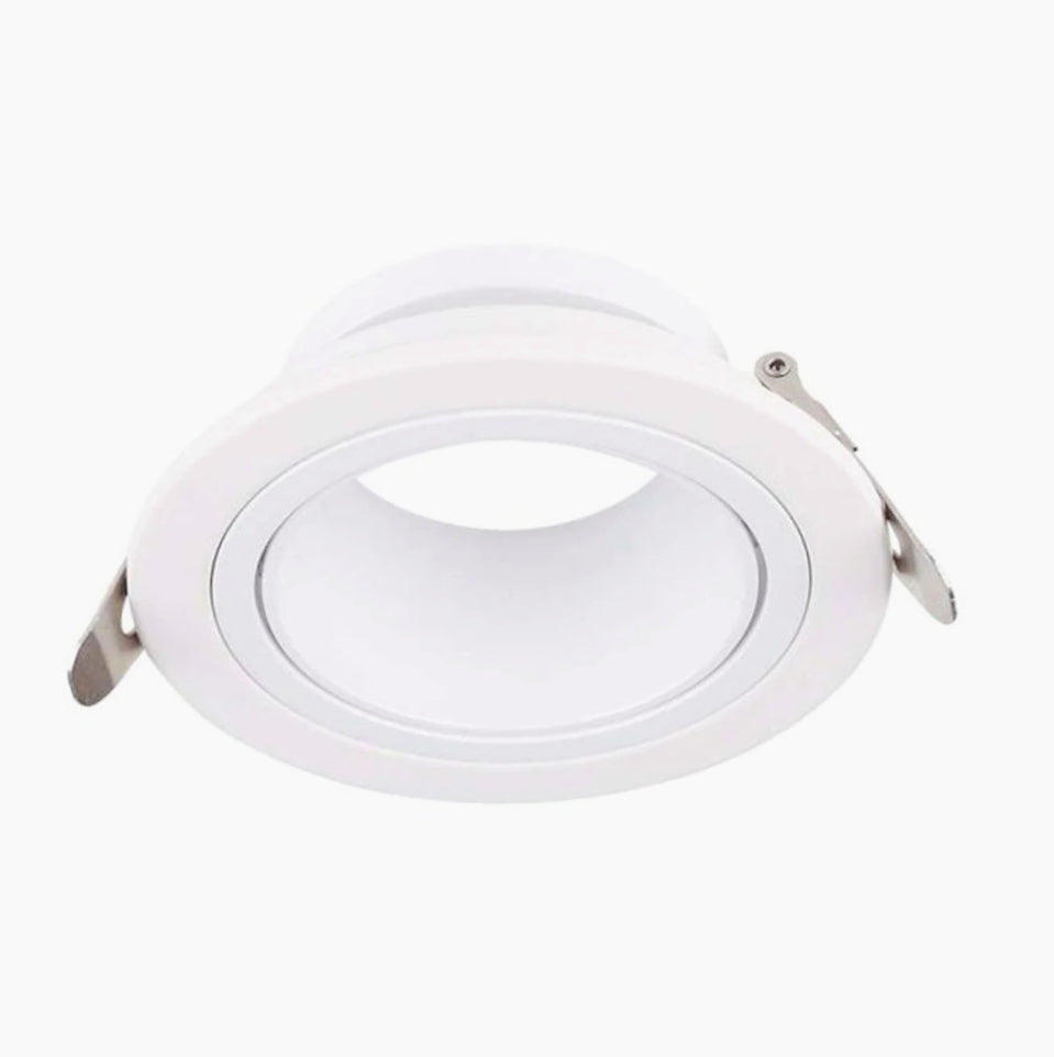 Portafaretto tondo orientabile – Per controsoffitto, compatibile GU10 / MR16 - ambraled