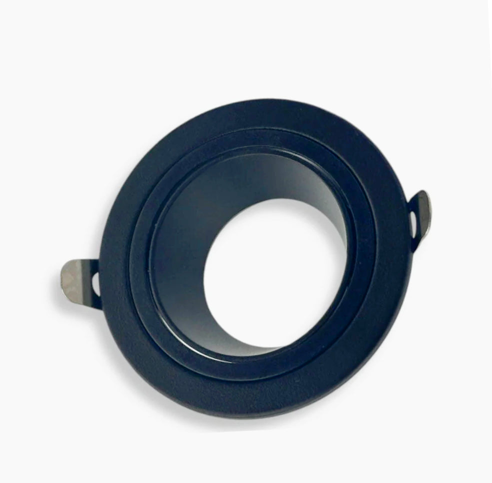 Portafaretto tondo orientabile – Per controsoffitto, compatibile GU10 / MR16 - ambraled