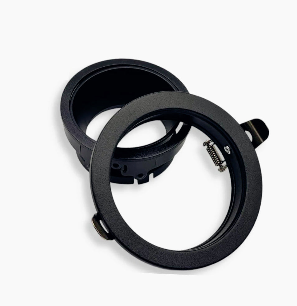 Portafaretto tondo orientabile – Per controsoffitto, compatibile GU10 / MR16 - ambraled