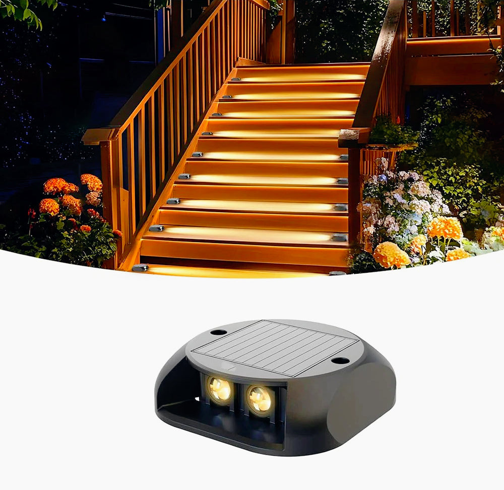Faretto solare LED segnapasso 0.4W – luce calda IP54 - ambraled