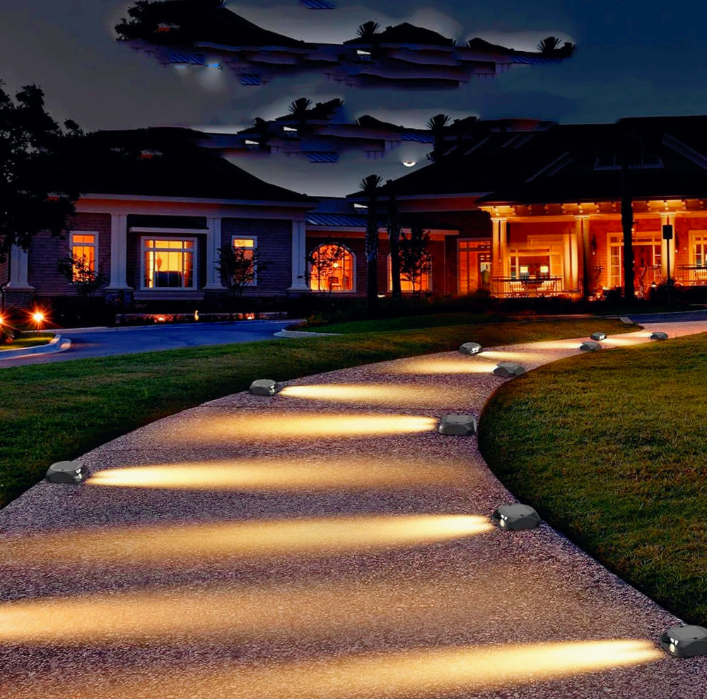 Faretto solare LED segnapasso 0.4W – luce calda IP54 - ambraled