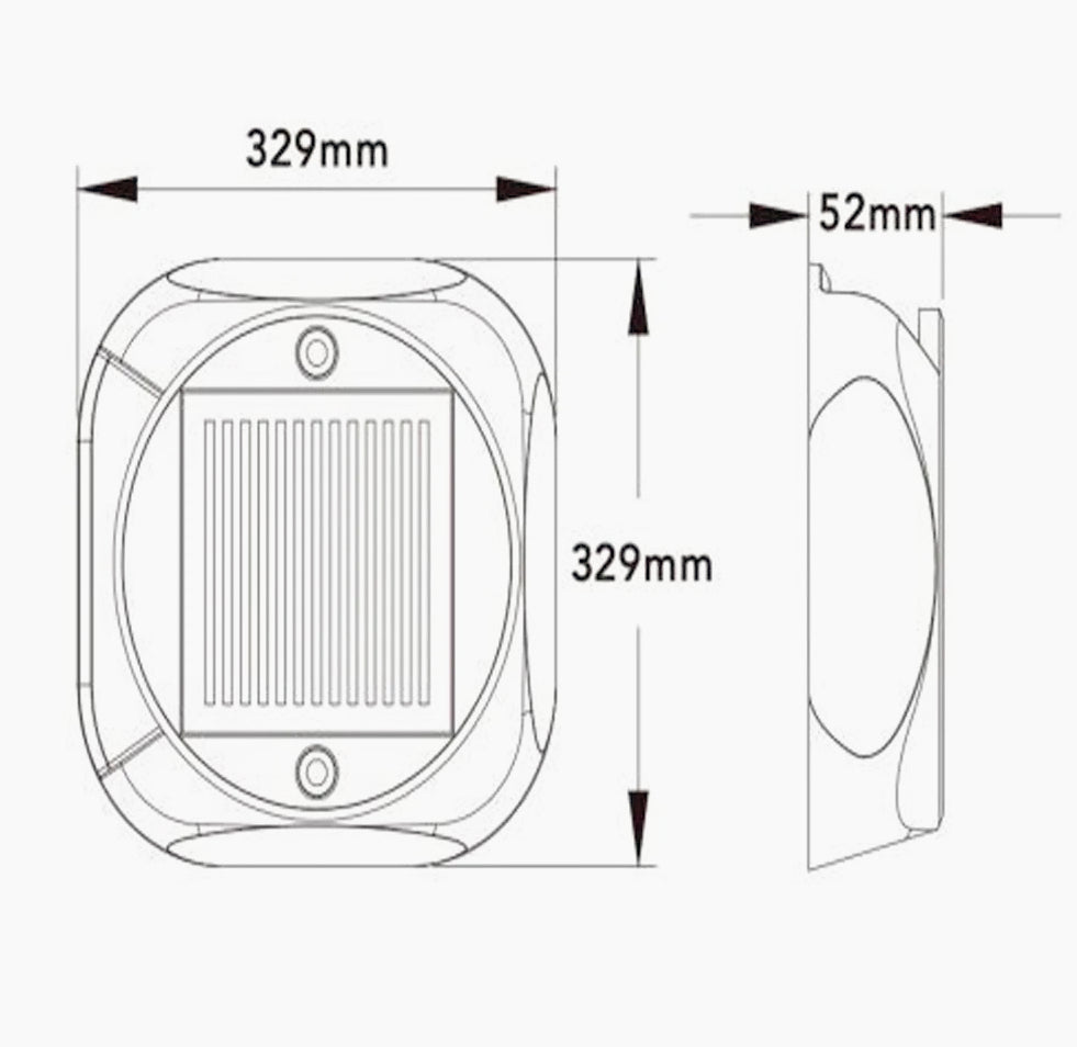 Faretto solare LED segnapasso 0.4W – luce calda IP54 - ambraled