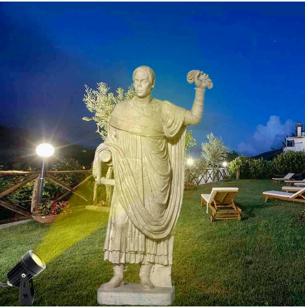 Faretto LED nero 3,5W – staffa orientabile luce giardino - ambraled