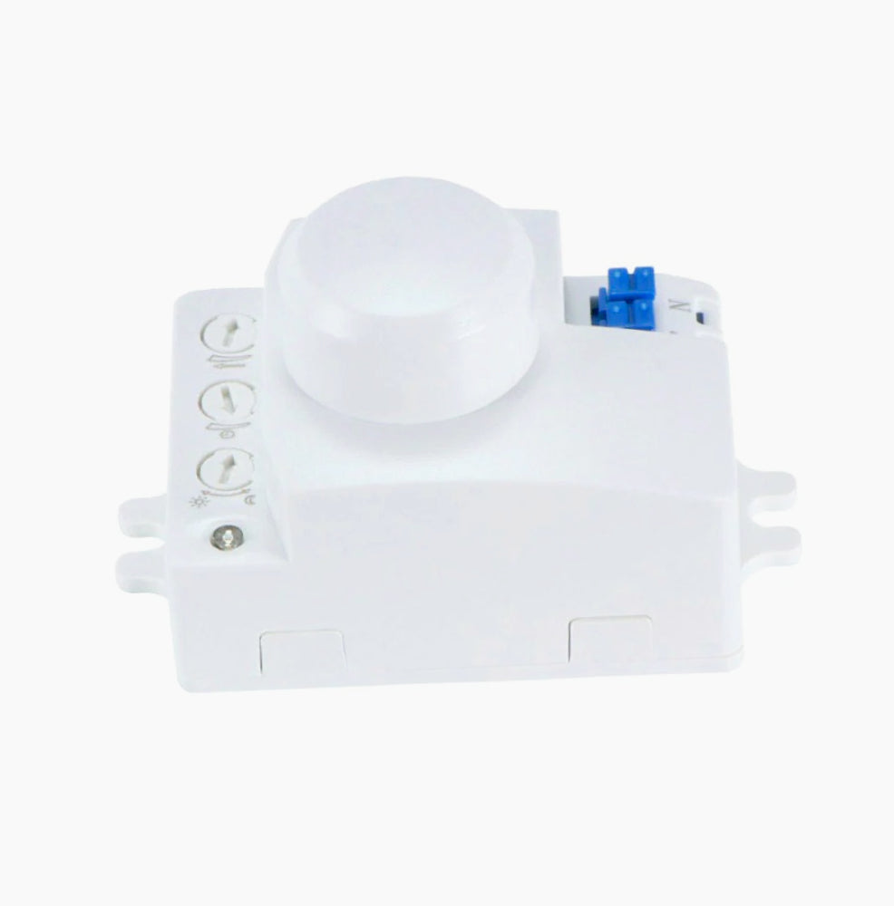 Sensore di movimento a microonde (radar) per installazione interna, tensione 220-240V, rilevamento presenza da 1 a 8 metri, copertura a 360° - ambraled
