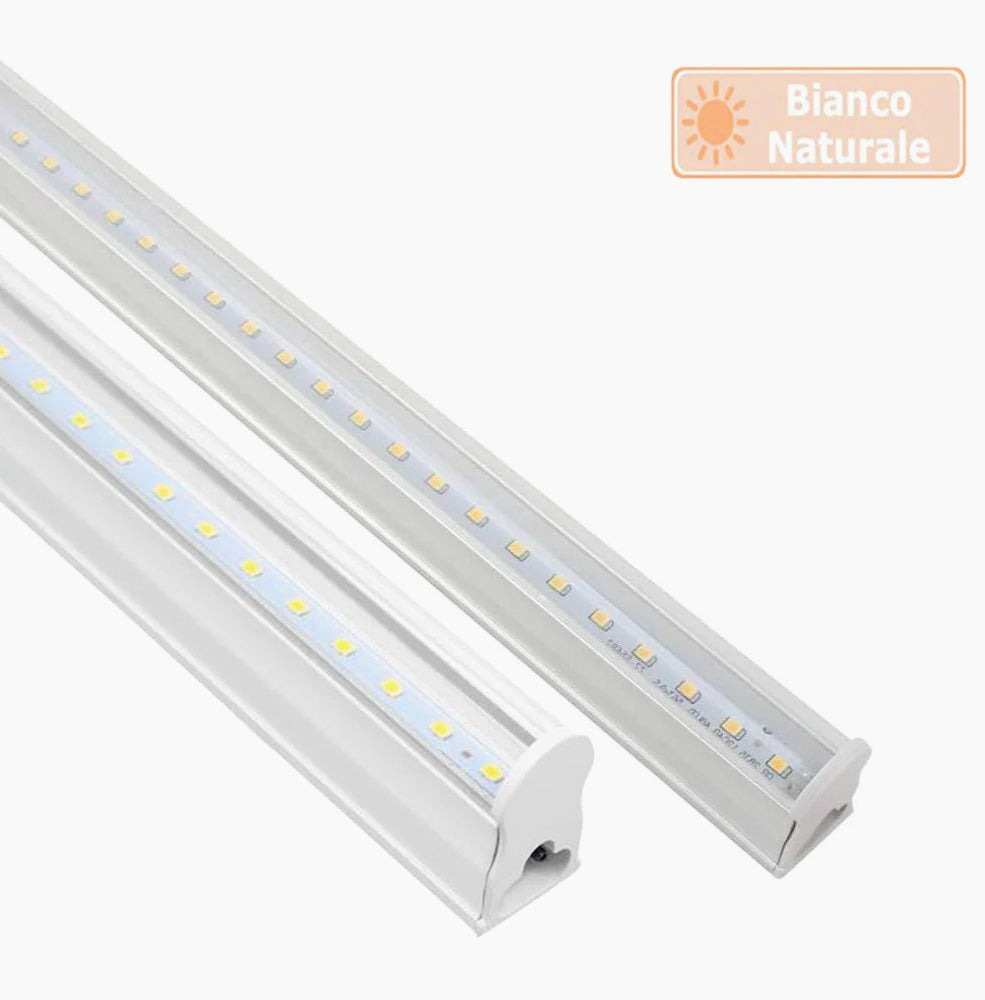Sottopensile LED plafoniera neon tubo 30 cm – 6W, regolabile, luce continua - ambraled