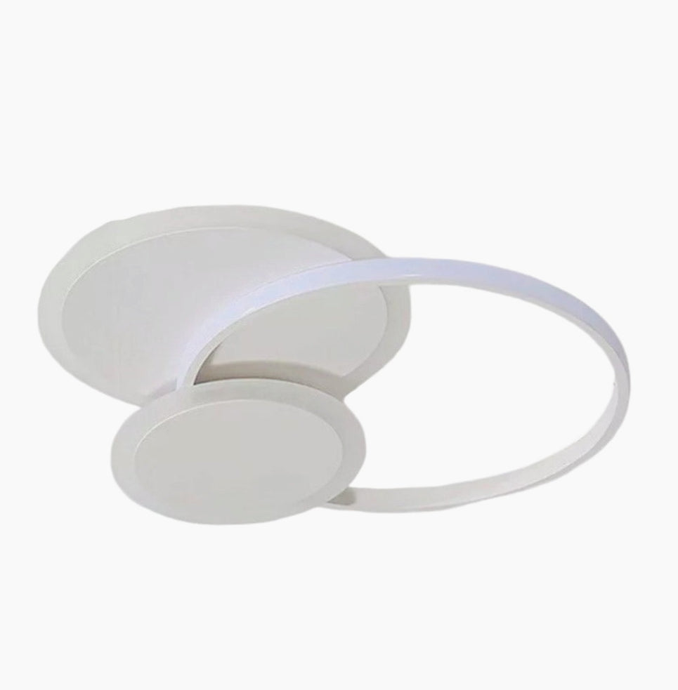 Plafoniera LED 37W - 3 Cerchi Bianchi con Tecnologia CCT (Luce Fredda 6500K / Naturale 4000K / Calda 3000K)