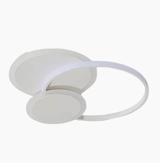 Plafoniera LED 37W - 3 Cerchi Bianchi con Tecnologia CCT (Luce Fredda 6500K / Naturale 4000K / Calda 3000K)