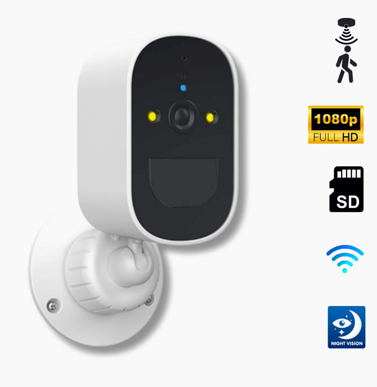 Telecamera Wi-Fi ricaricabile con infrarossi, a batteria, protezione IP66