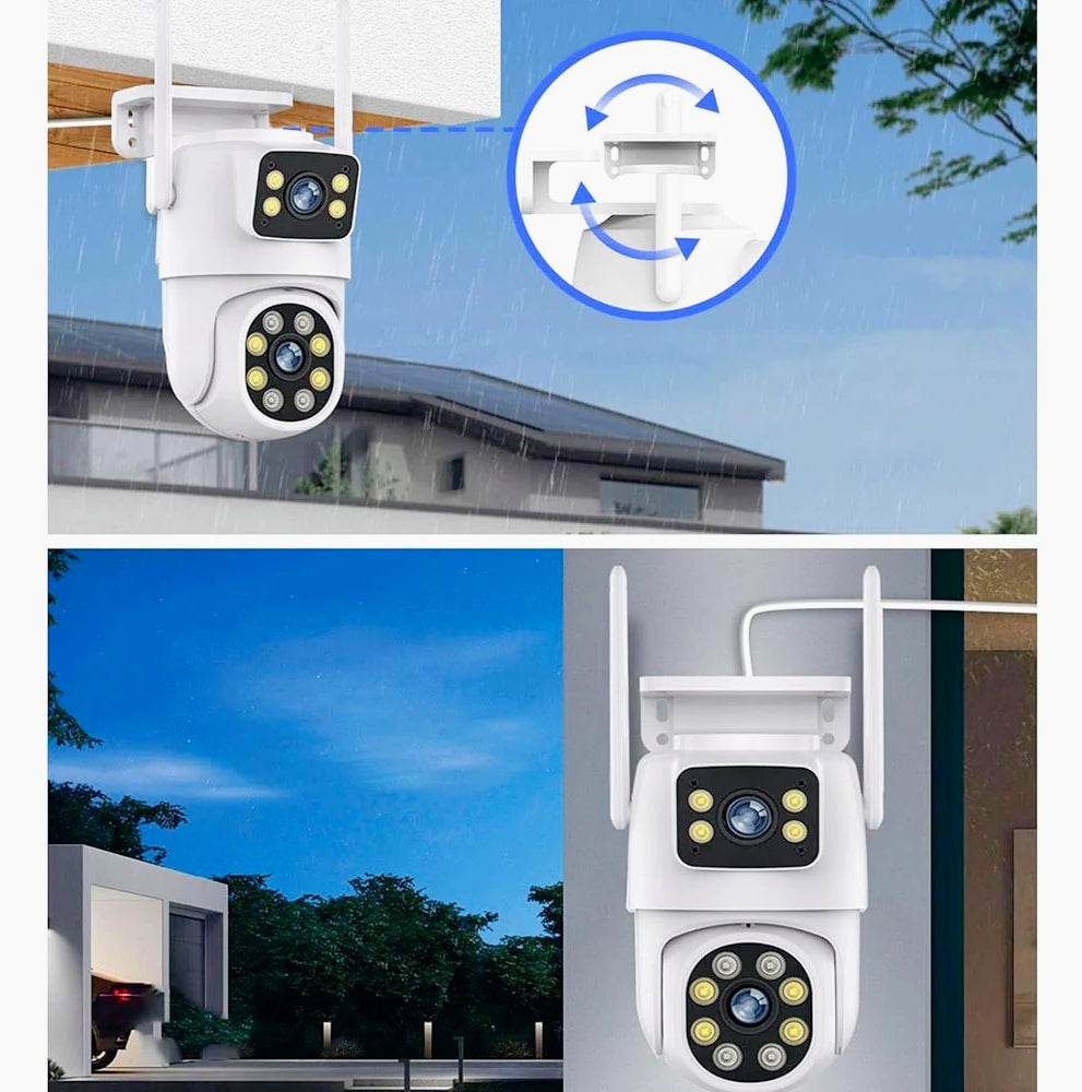 Telecamera Wi-Fi 2 obiettivi motorizzata con zoom, audio e video – Protezione IP66
