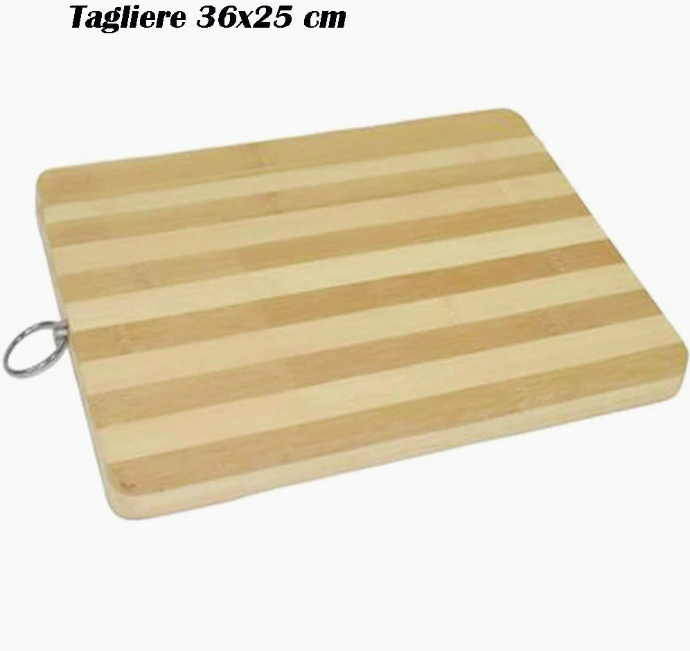 Tagliere rettangolare in legno zebrato con gancio – Disponibile in varie misure, elegante e funzionale