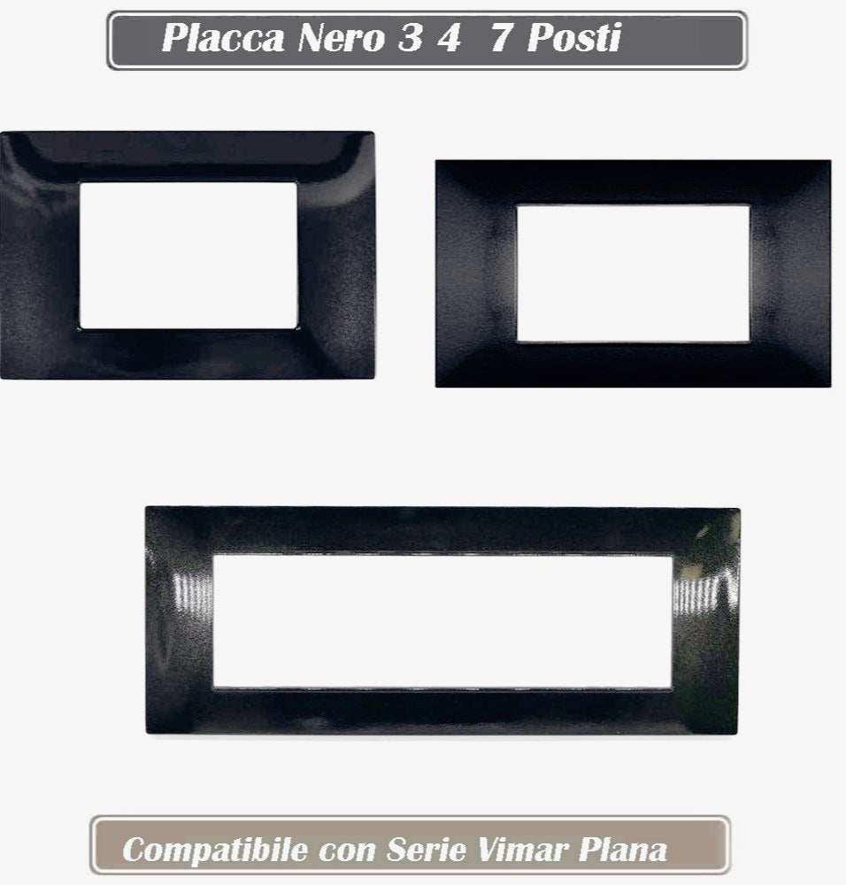 Cuscino divano nero 3-4-7 posti, compatibile Vimar Plana