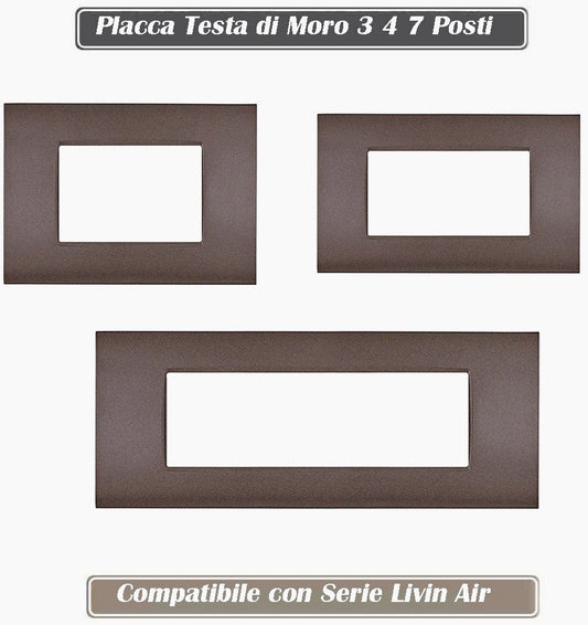 Placchetta "Testa di Moro" 3-7 Posti – Compatibile con Living Air Cover