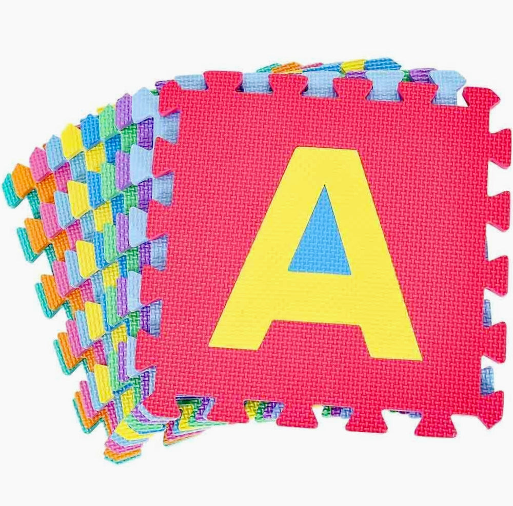 Tappeto puzzle 10 pezzi in schiuma antiurto lavabile - Gioco educativo e sicuro per bambini