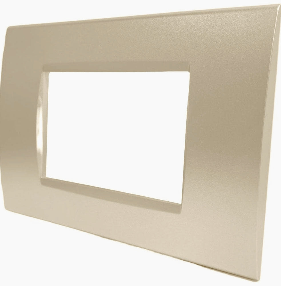 Placchetta Oro Satinato 3-7 Posti – Compatibile con Living Light Cassetta 503