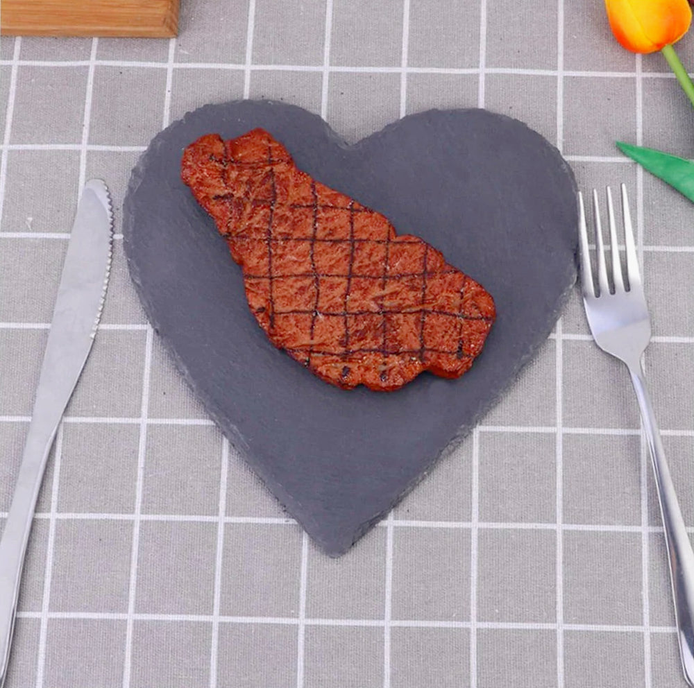 Vassoio da portata a cuore in ardesia – Piatto e minimal per aperitivi e antipasti