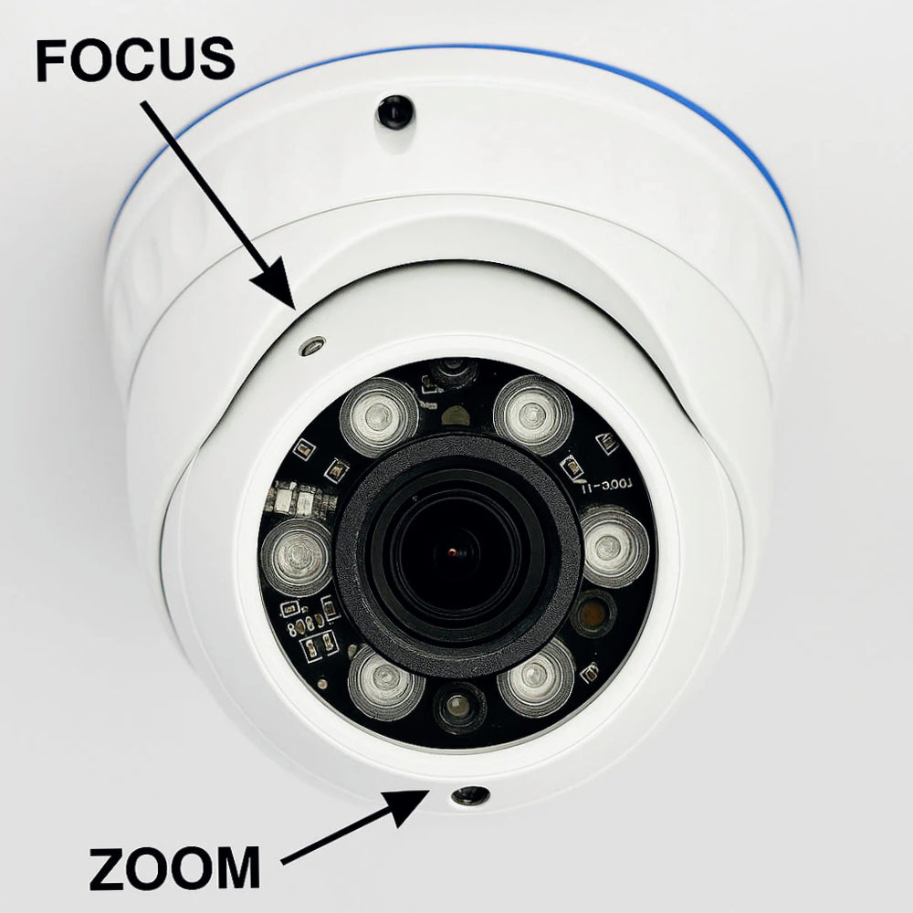Telecamera dome AHD full HD 5MPX 2,8-12mm lente varifocale 6LED - Sorveglianza interna ad alta definizione