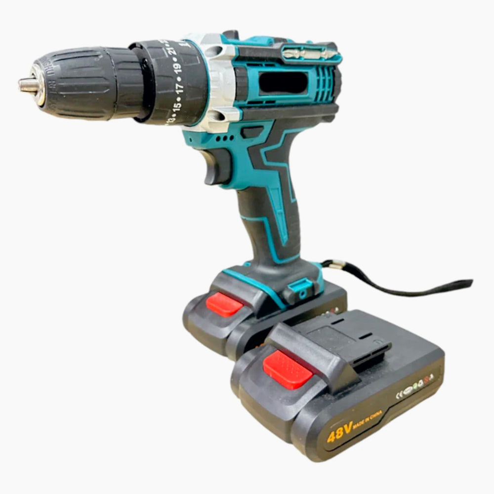 Trapano a motore brushless avvitatore 2 batterie 48V – Con 22 accessori professionali