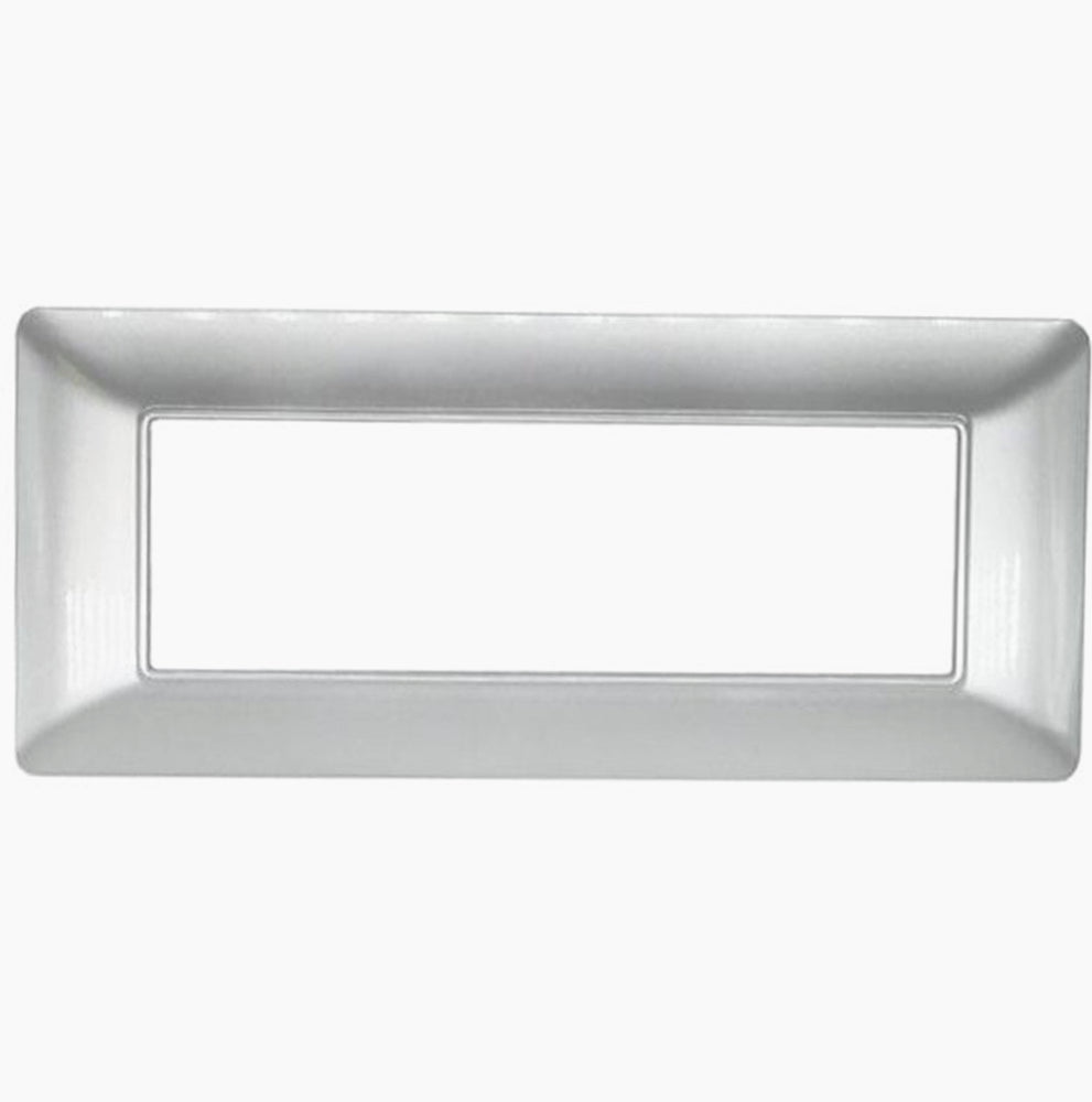 Placchetta per Lampadine 3, 4, 6 Posti – Finestra Silver, Compatibile con Cover Matrix