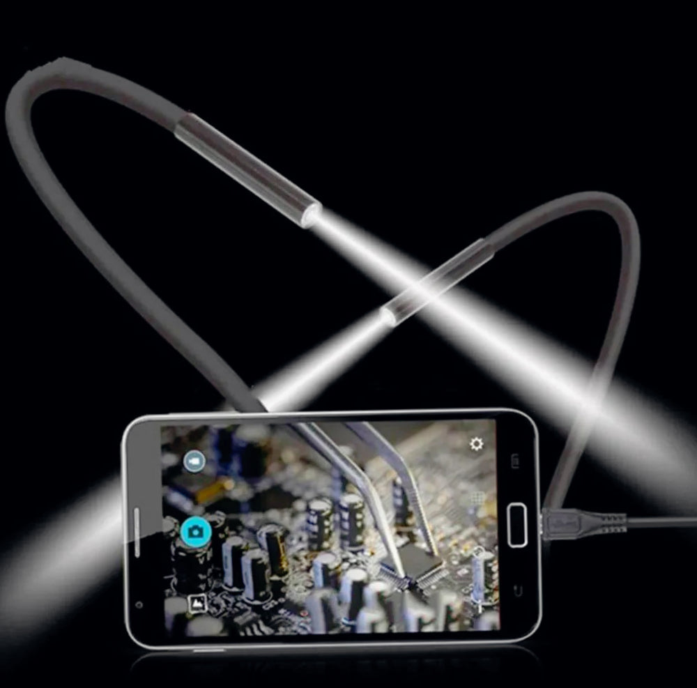 Telecamera endoscopica impermeabile – Compatibile Android, 6 LED, lunghezza cavo 5m, Type-C/USB, con App
