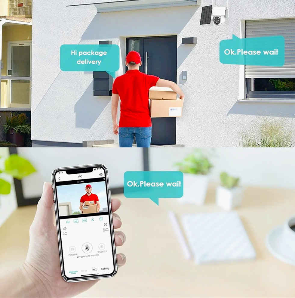 Telecamera Wi-Fi con pannello solare 4G per esterni – PTZ, protezione IP65
