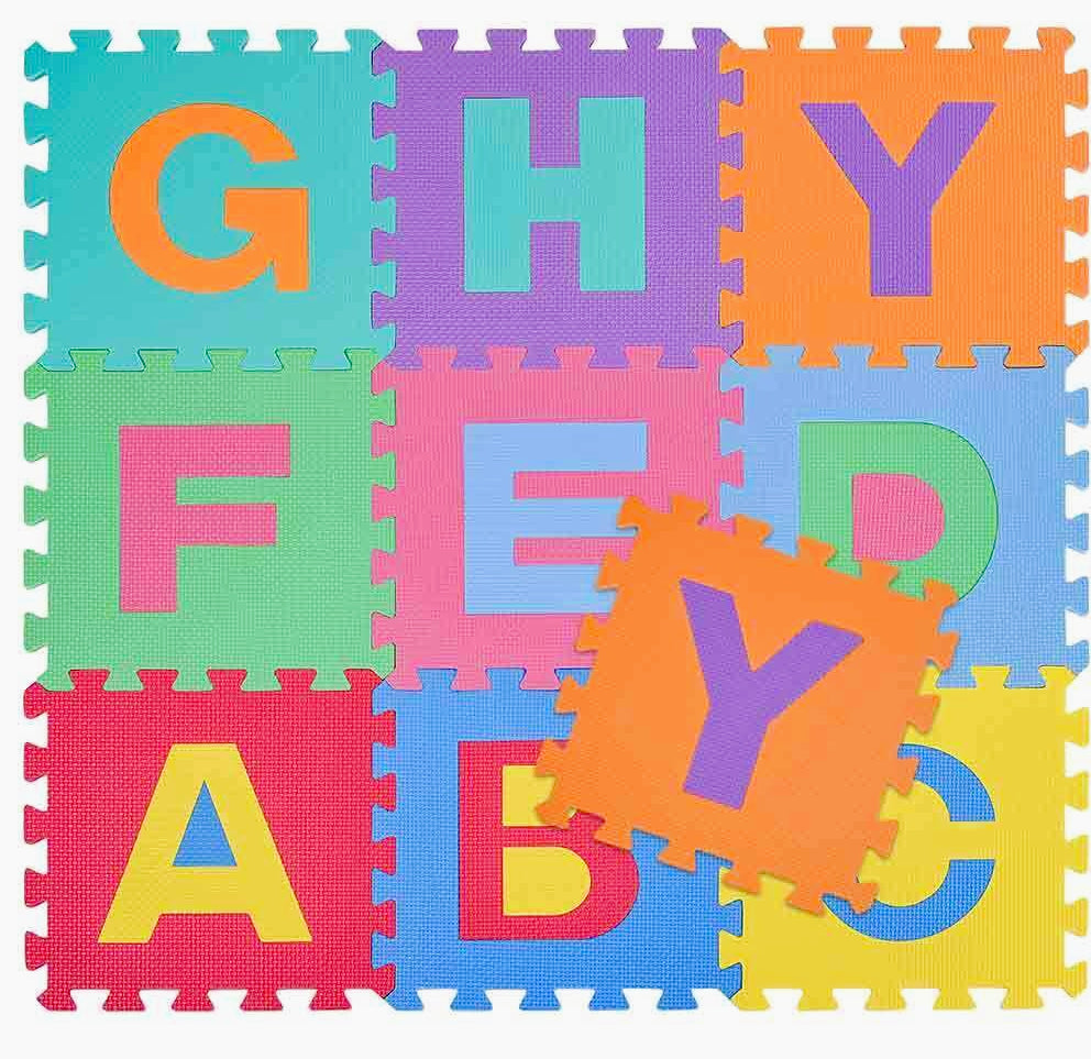 Tappeto puzzle 10 pezzi in schiuma antiurto lavabile - Gioco educativo e sicuro per bambini