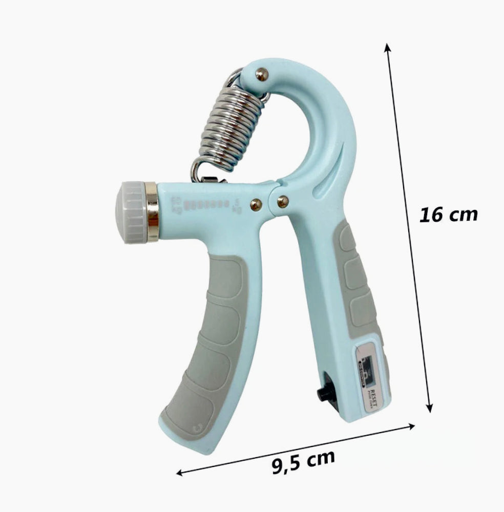 Pinza Hand Grip resistenza regolabile da 5 a 60 kg con contatore di forza – Allenamento per forza della presa