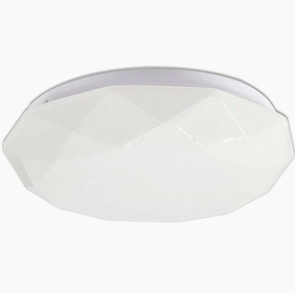 Plafoniera LED a Forma di Diamante con Puntini Trasparenti - 18W / 24W / 36W, CCT con Switch per 3 Colori di Luce (6500K / 4000K / 3000K)