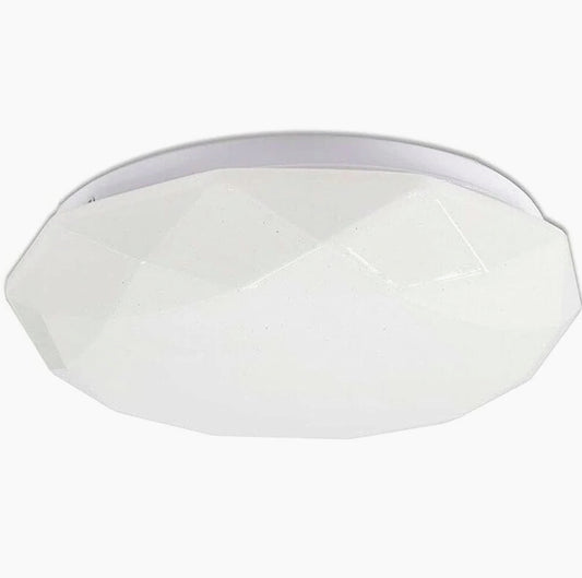 Plafoniera LED a Forma di Diamante con Puntini Trasparenti - 18W / 24W / 36W, CCT con Switch per 3 Colori di Luce (6500K / 4000K / 3000K)