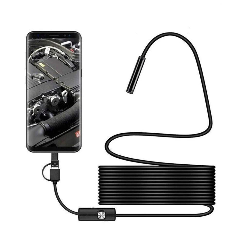 Telecamera endoscopica Android Type-C 10m 6 LED impermeabile - Ispezione con App e smartphone