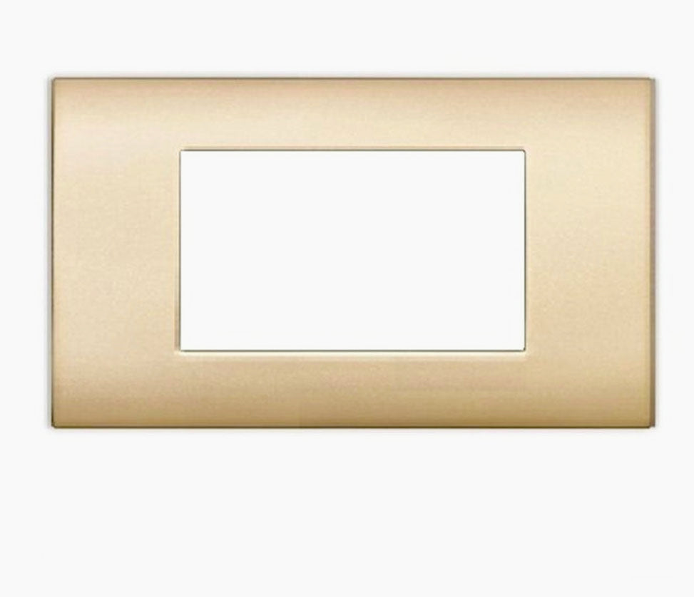 Placchetta Oro Satinato 3-7 Posti – Compatibile con Living Light Cassetta 503