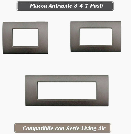 Placchetta Grigio Antracite 3-7 Posti – Compatibile con Living Air