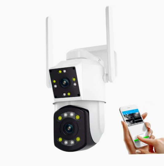 Telecamera Wi-Fi doppio obiettivo motorizzata con zoom – App controllabile, protezione IP66